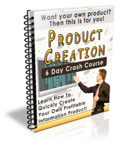 Product picture  Product Creation Crash Course with Private Label Rights  - Quality PLR Download