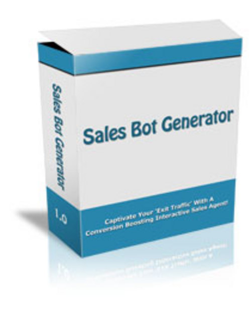 Product picture SalesBotGenerator - Simple Interactive Exit Traffic Sales Agents - Quality PLR Download
