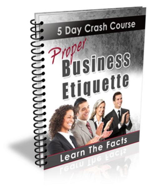 Product picture  Proper Business Etiquette Crash Course with Private Label Rights  - Quality PLR Download